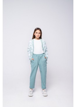 TopHat м'ятні коттонові штани на резинці для дівчинки